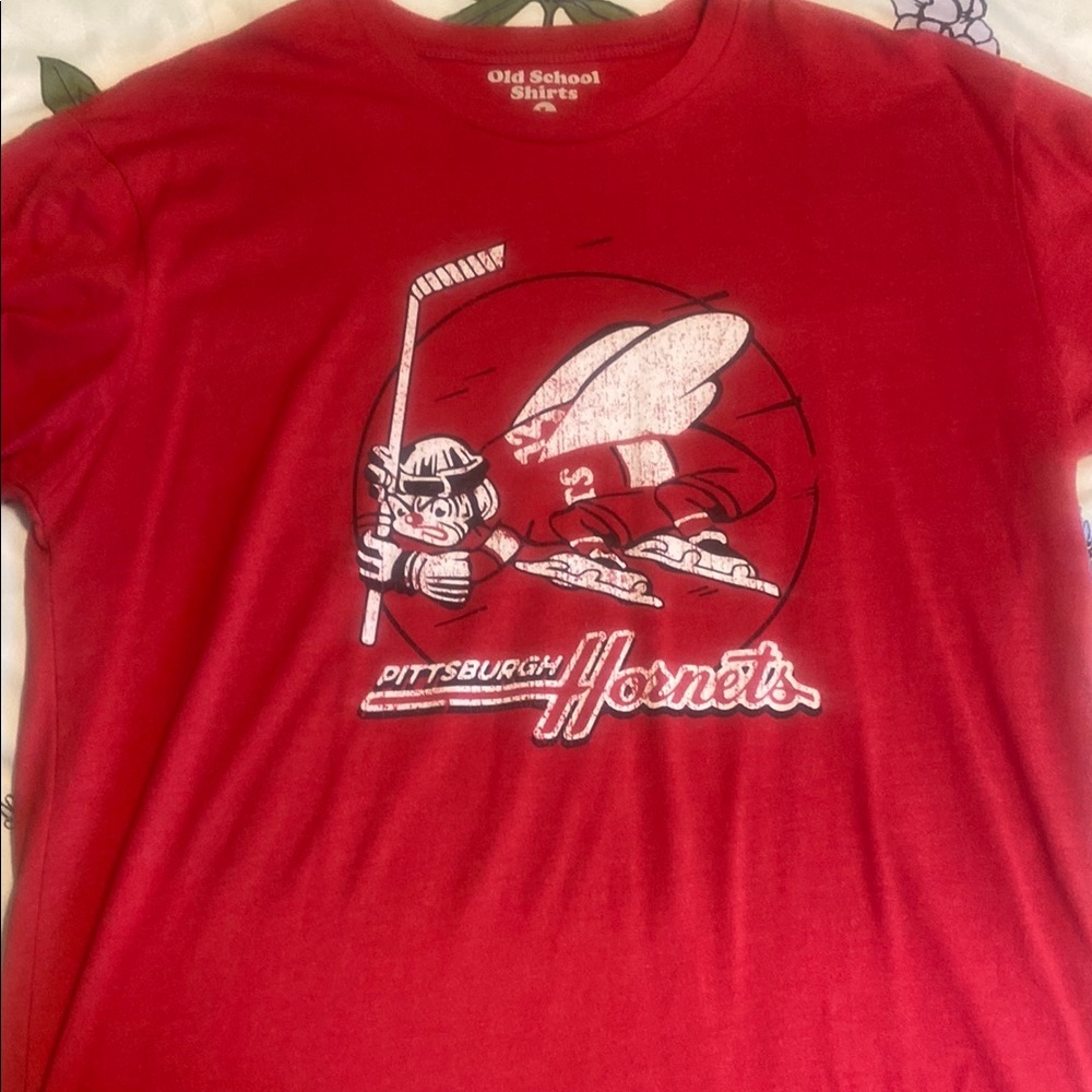 Old School Shirts Red Pittsburgh Hornets Tee